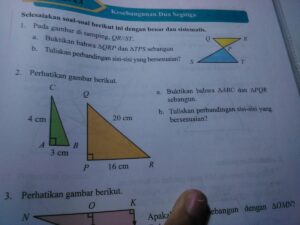 Tentukan nilai a dan b pada segiempat sebangun ABCD dan PQRS