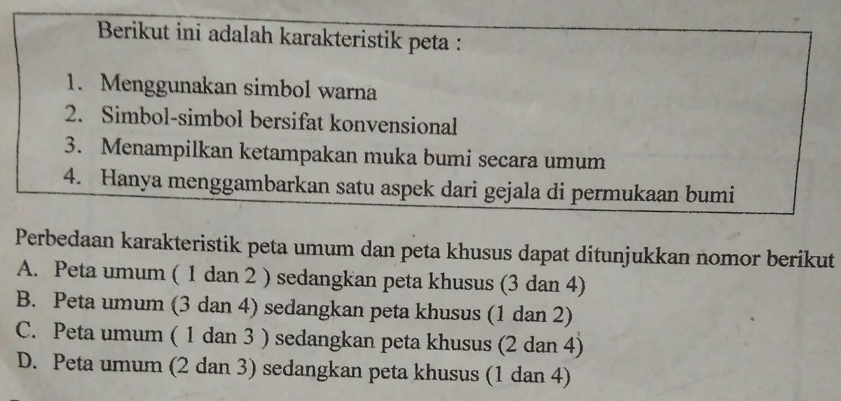 Perbedaan Peta Umum dan Khusus