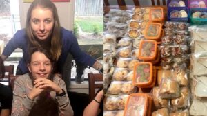 Total biaya makan Haris bersama 7 teman per orang 9500