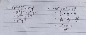 Pangkat positif dari (3a^2)^-4 adalah Bentuk