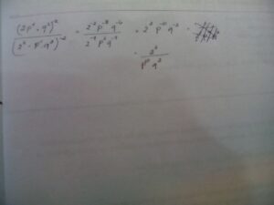 Hitung (12P⁵ Q⁴ ÷ 4P² Q)²