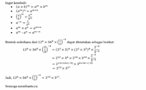 Bentuk sederhana dari (32^(1/2) . 64^(1/3))/ 16^(-3/8) adalah