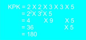 Mencari KPK 252a⁵b² dan 108a³b⁵