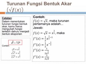 Integral dan Turunan Akar (1 - √x)