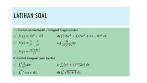 Integral Tentu sin 2x dx dengan batas n dan n/2