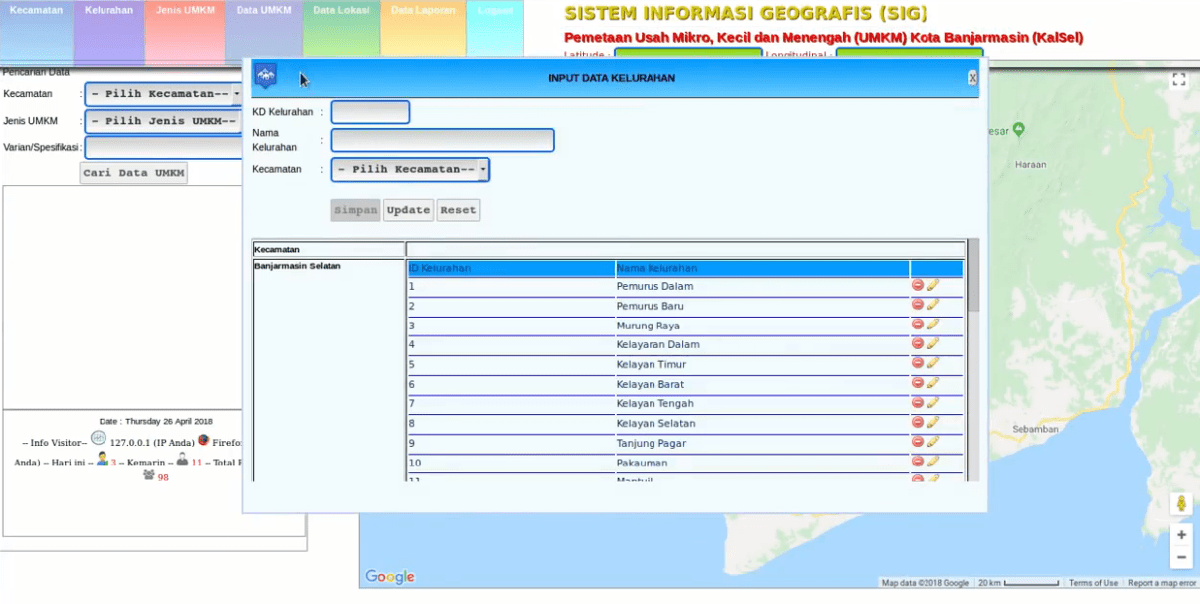 Program basis data pencari file internet dengan info lokasi