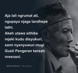 Makna Pesan Wong Ngeli Pikirane Ngali