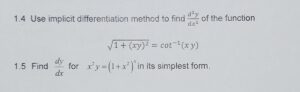 Hitung d²y/dx² pada xy + x + y = 17