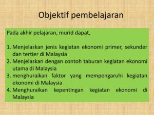 Penentuan Kaedah Kajian Kegiatan Ekonomi