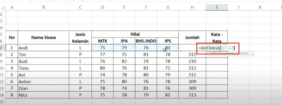 Cara menghitung rata-rata pada kelompok data dalam statistika