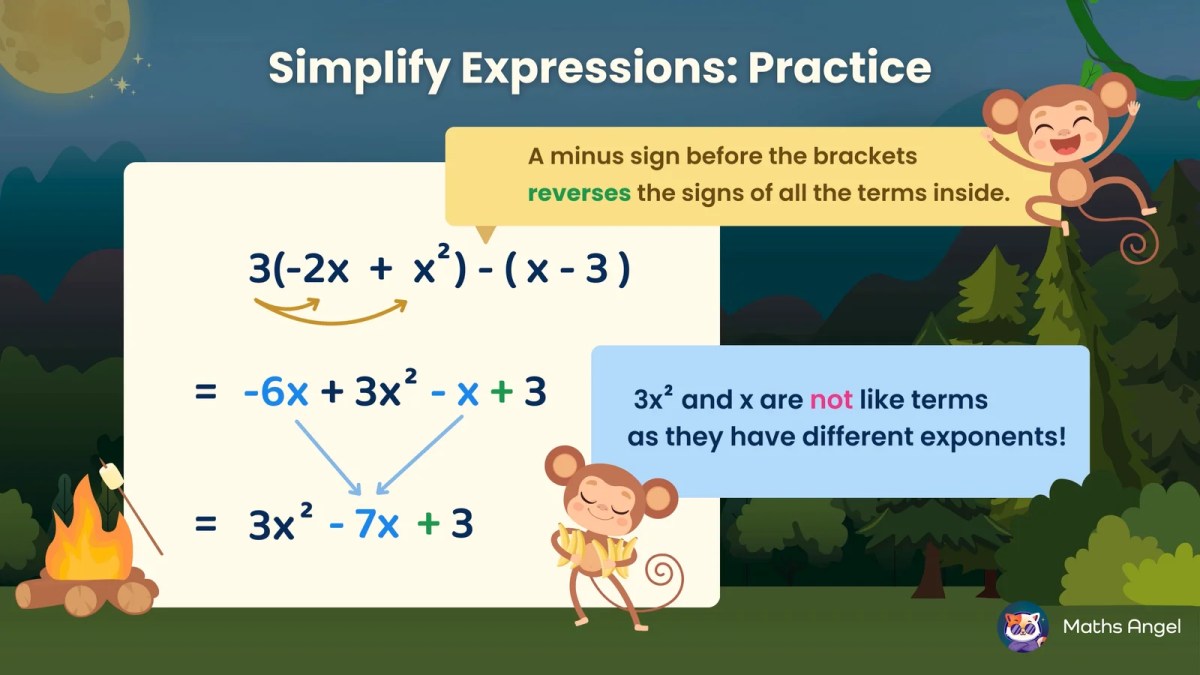 Simplify expression -5ab+4a+2ab+3a-4