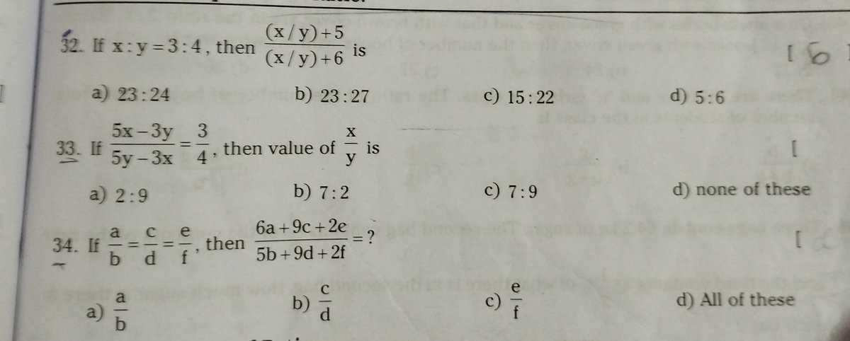 Menentukan y dari Rasio x:y = 3/4 dan x+3:y+2 = 2/3