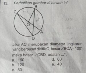 Tentukan Diameter Lingkaran ABC