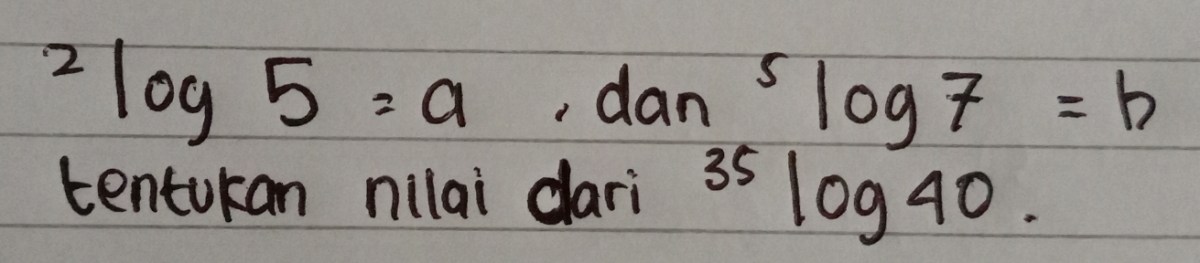 Hasil penjumlahan log25, log5, dan log80