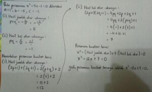 Salah satu akar x^2-(p+1)x-6=0 adalah dua kali tiga jumlah akar