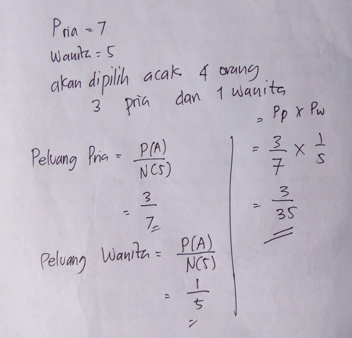 Banyaknya Susunan 7 Orang dan Dua Orang Berdampingan