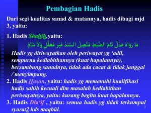 Berikan contoh 10 hadis kecil dan 10 hadis besar