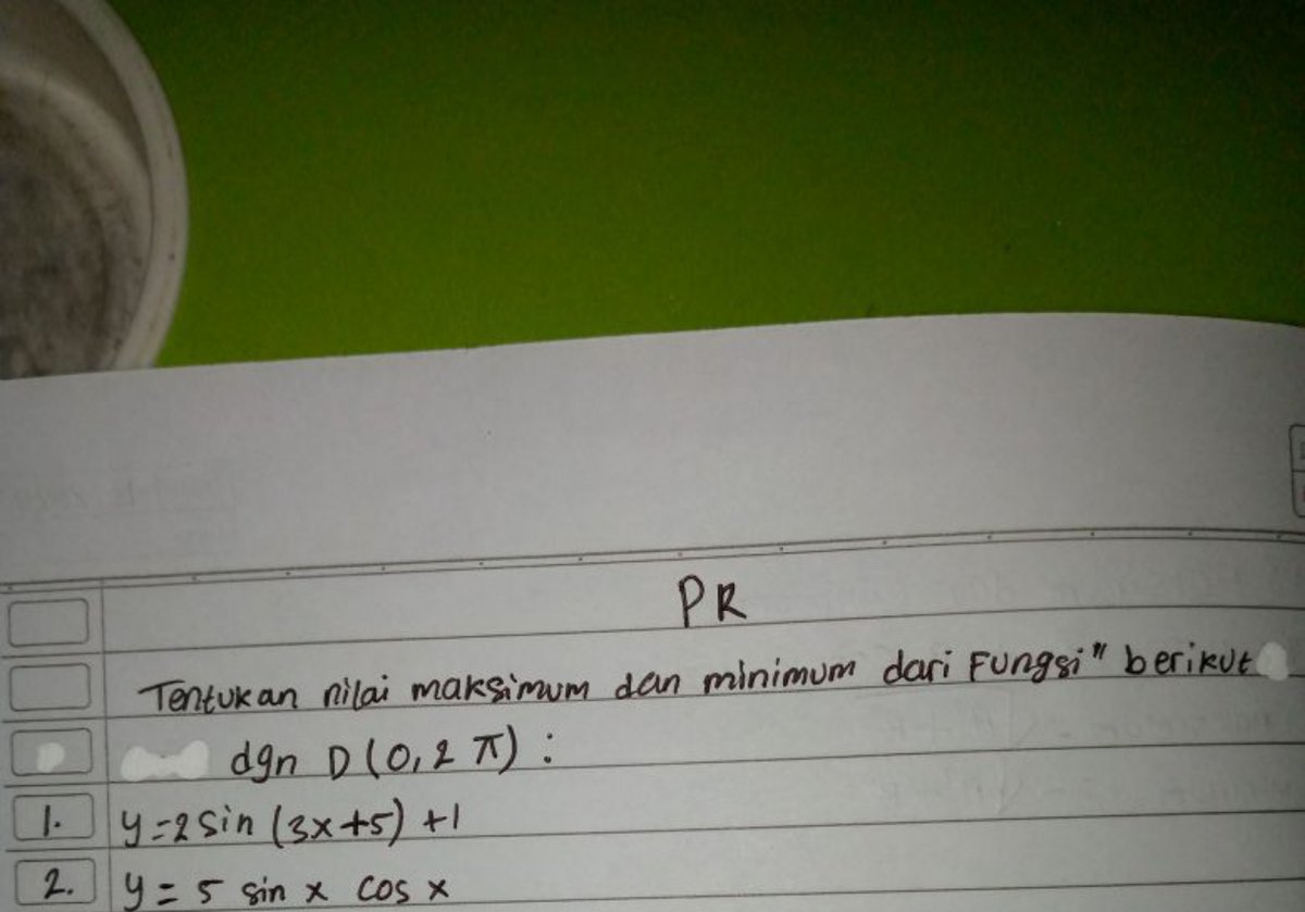 Tentukan Nilai Minimum Fungsi Y = x³ + 6x² - 15x - 2