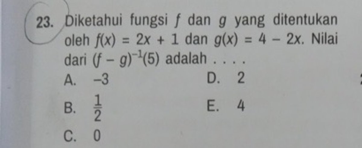 Menentukan g(x) dari (f∘g)(x) = (2x+3)³ dan f(x)=x³