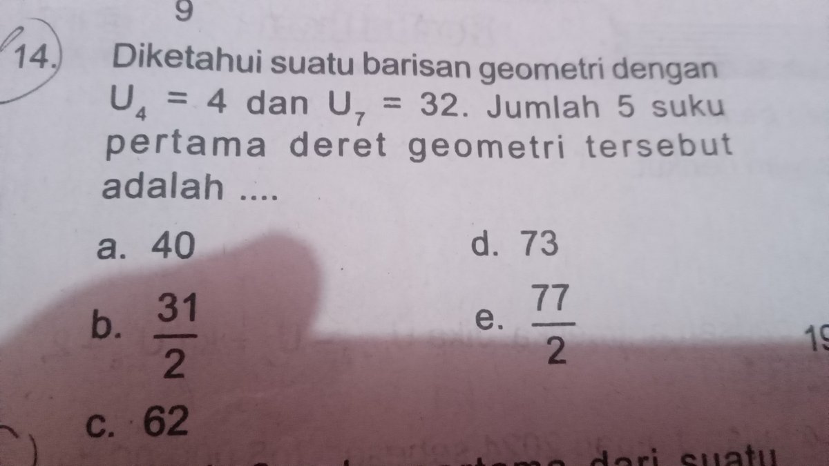 Menentukan Suku ke‑6 Barisan Geometri dari U2·U5 = 3 dan U3 = 27