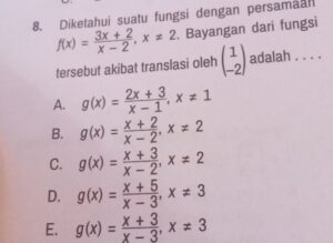 Hitung Bayangan Fungsi F(x) = -3x + 6 pada x = -3 dan 2