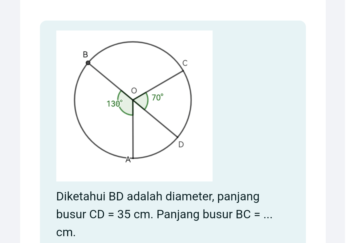 Hitung panjang busur PQ dengan jari‑jari 7 cm