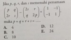 Tentukan persamaan garis p, q, r dan best‑fit dengan kuadrat terkecil