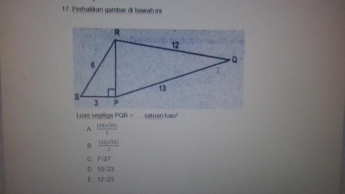 Luas SQR 125, hitung luas PSR
