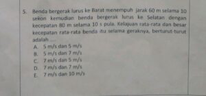 Kecepatan Rata‑Rata Benda Selama 10 Sekon