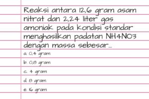Menghitung Volume Gas dari Reaksi Urea dengan Asam Nitrit