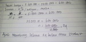 Lama Investasi 25 Juta Bapak Ilham dengan Bunga 12 % per Tahun