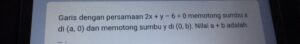 Persamaan Kuadrat Memotong Sumbu X di A(-2,0) dan B(3,0) Lewat P(2,12)