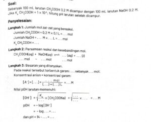 Pengaruh Penambahan NaOH pada pH Larutan CH₃COOH 0,1 M 100 mL