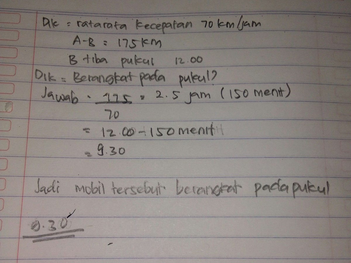 Waktu Tempuh Pulang‑Pergi 6 Hari dengan Kecepatan 4,5 km/jam