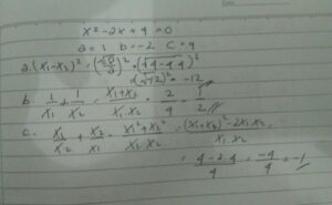 Menentukan x1 + x2 pada persamaan kuadrat dengan syarat x1x2 = 2(x1 + x2)