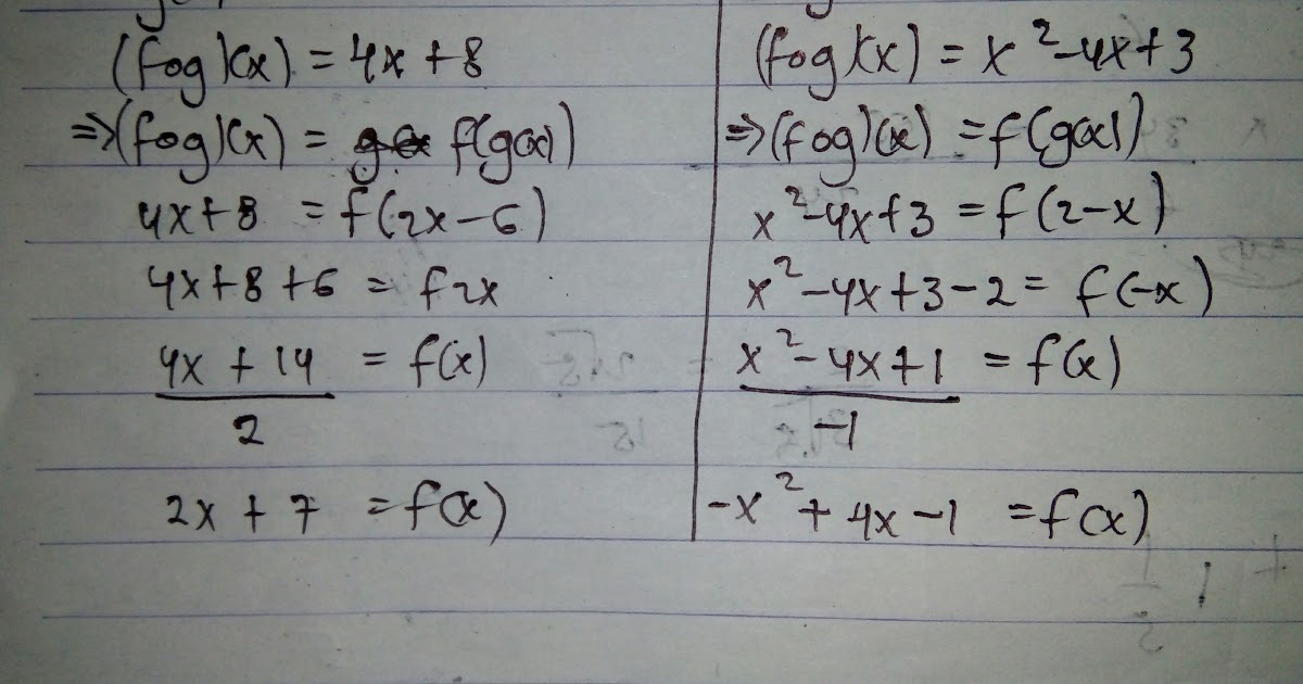 Hitung f(2a‑3) dari g(x)=x+2 dan f∘g(x)=3x‑4
