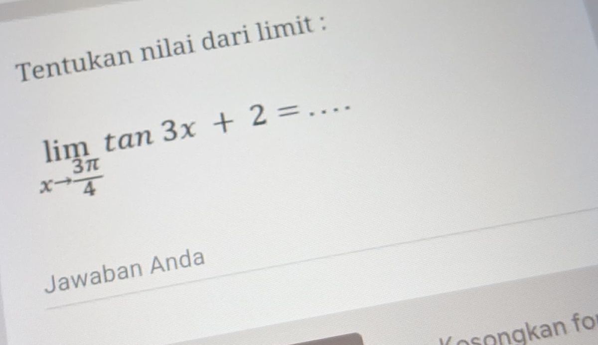 Tentukan Nilai Limit x→∞ (x³ + 2x² - x)