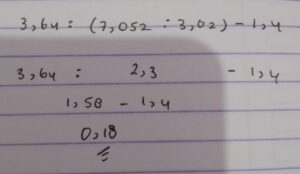 Hitung (81)³⁄⁴ + (36)¹⁄₂ − (64)²⁄₃