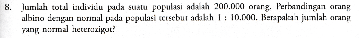 Frekuensi Gen Heterozigot pada Populasi Normal 84%