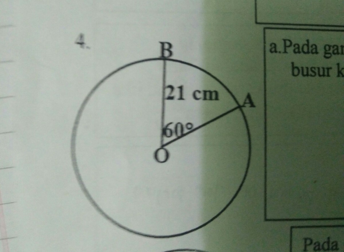 Panjang Busur BC Jika Busur AB 32 cm