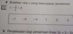 Hitung nilai z per y dari x/y=2/3 dan z/x=3/4