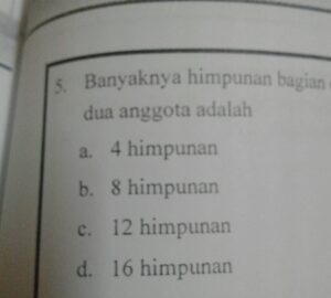 Banyak Himpunan Bagian R = {a,b,c,d,e}