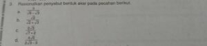 Rasionalkan Penyebut Pecahan‑Pecahan Berikut