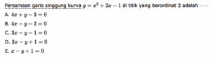 Tentukan Persamaan Garis Singgung Kurva y=2x^2+3x di (-2,2)