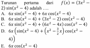 Turunan Pertama F(x)=√(3x‑8)