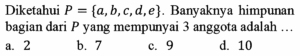 Banyaknya Himpunan Bagian dari Himpunan Konsonan Pembentuk Kata MERDEKA