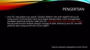 Efek arus listrik pada kutup positif dan negatif dalam air