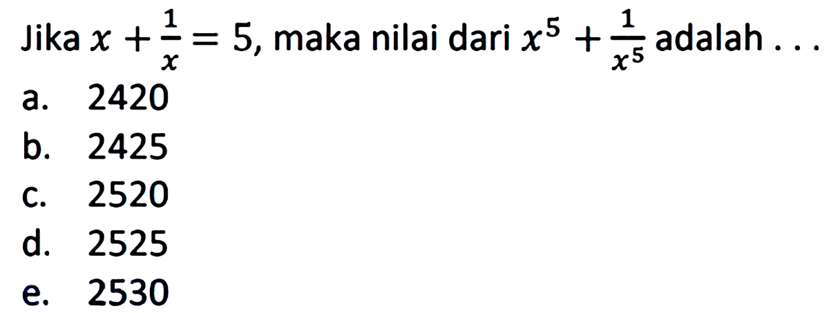 Nilai (a+1)(a-1) bila a=√50‑5√8