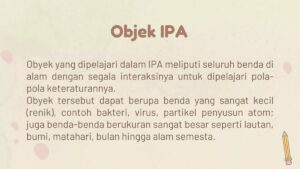 Kejadian yang Bisa Dijadikan Objek IPA