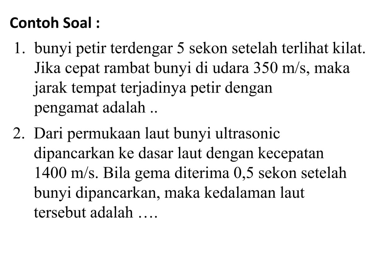 Menghitung Kecepatan Rambat Bunyi Petir pada Jarak 1.750 m